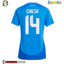 Ženske Nogometnih dresov Italija Federico Chiesa #14 Domači EP 2024 Kratki rokavi